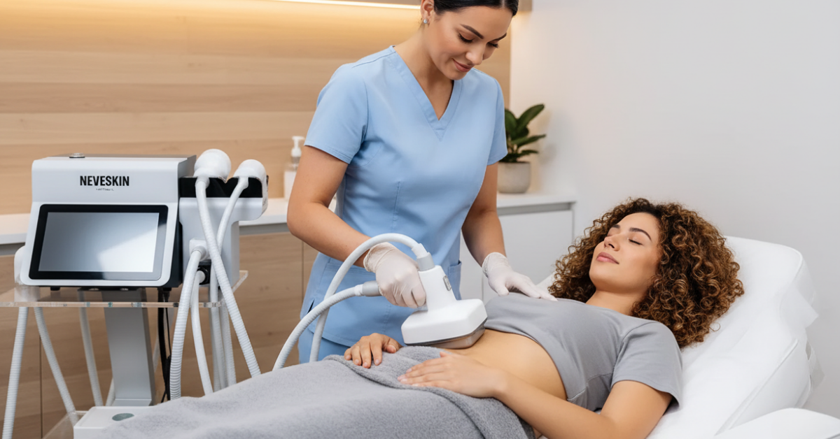 Neveskin body treatment session